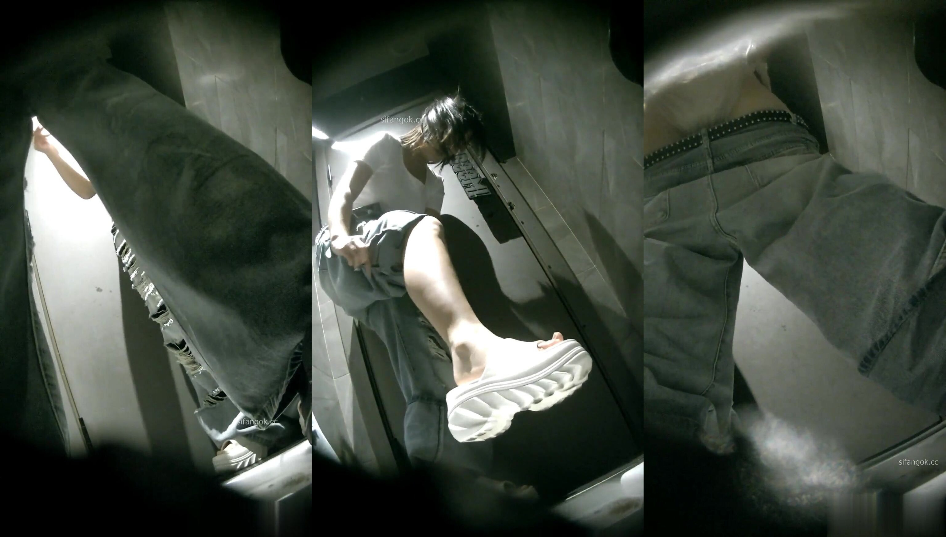 一月最新流出高質量酒吧後拍高跟絲襪大長腿戴帽牛仔褲靚妹逼毛非常茂盛很有擼點 (1)