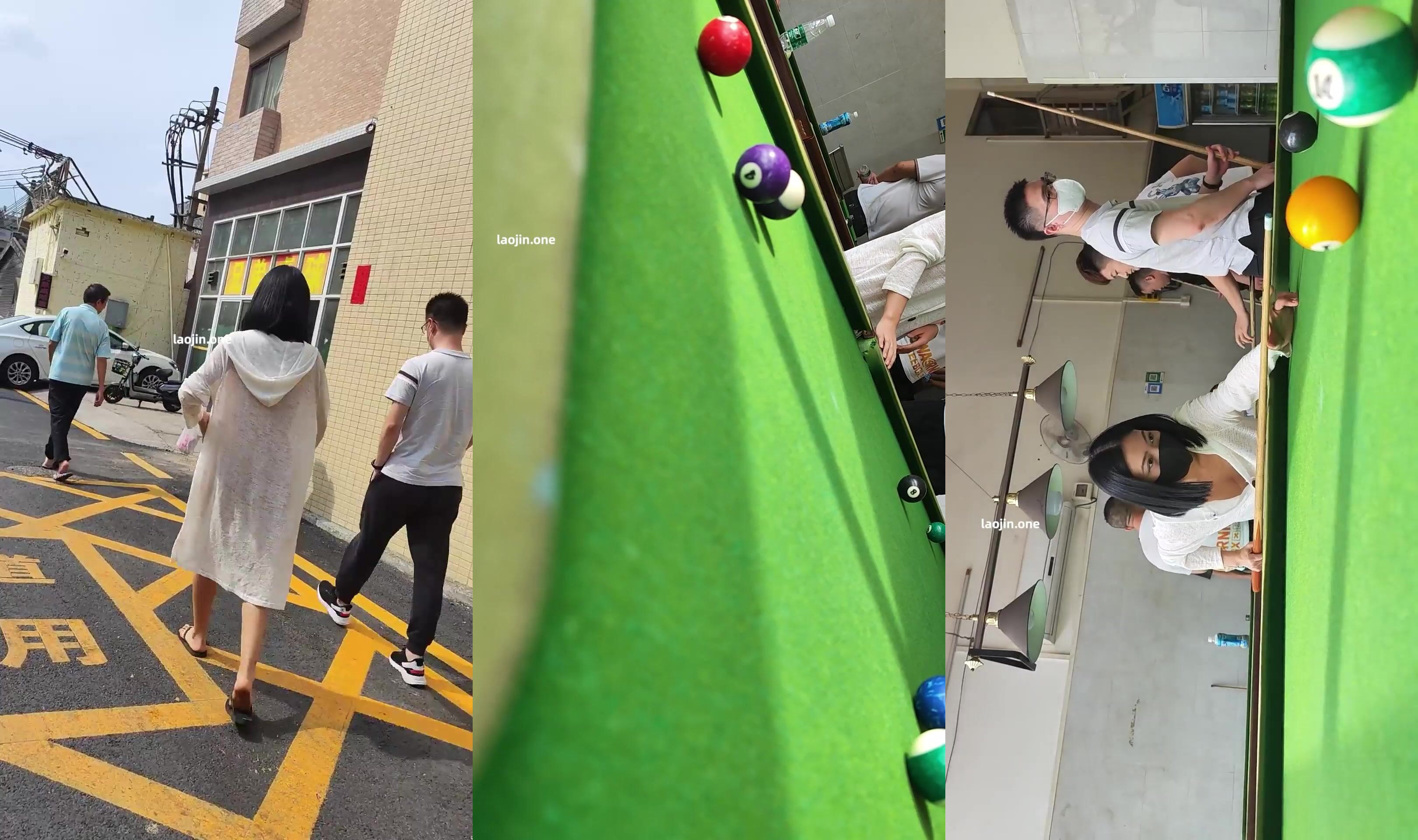 【cikaimoon】人氣露出女神，超大膽全裸檯球廳打球，引一群男人開心圍觀，兄弟們好想撲上去幹她！(1)