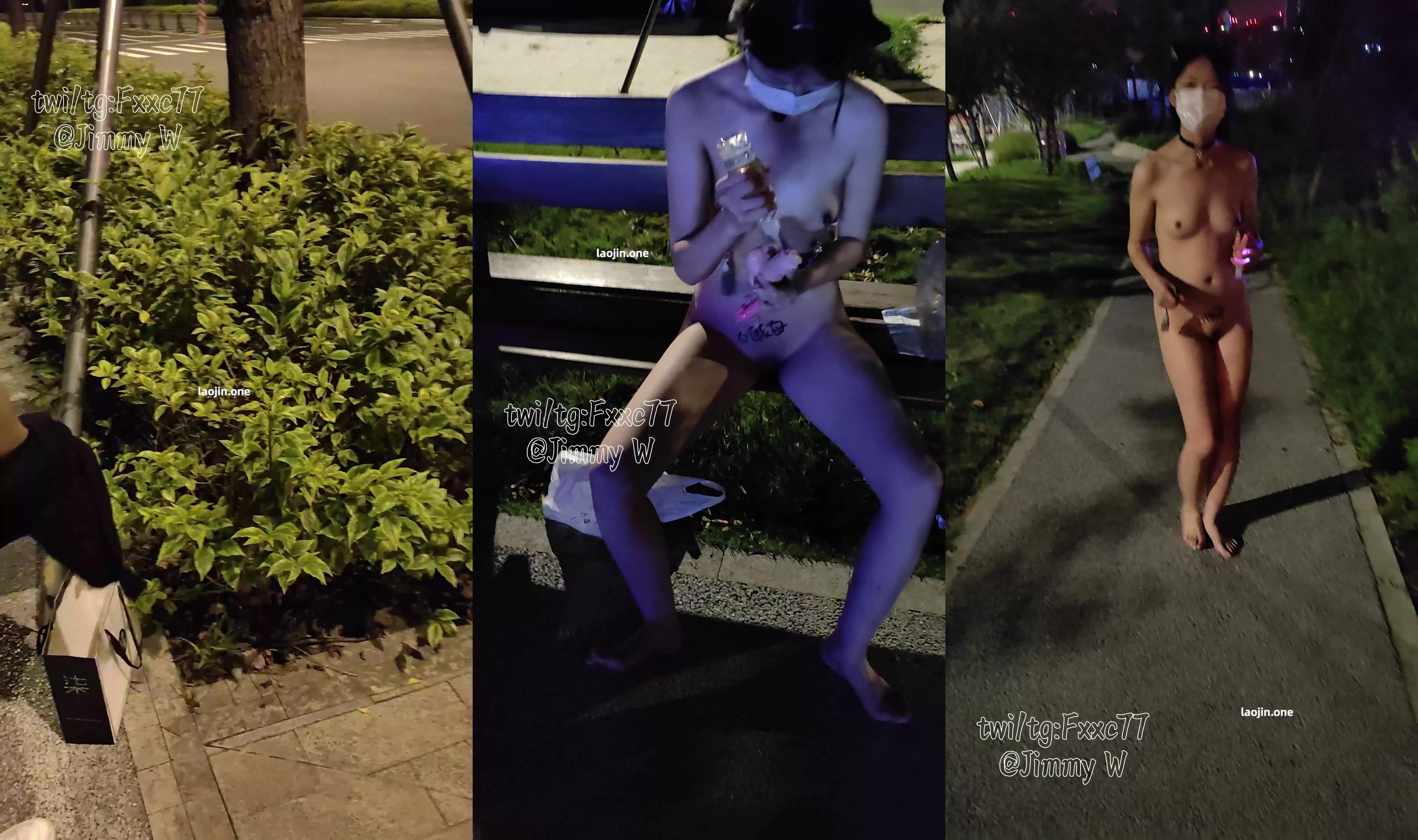 【Fxxc77】最新深夜成都雙流的街頭土豪哥戶外高價定製，乖巧川妹子露出，自慰粉穴特寫水真多