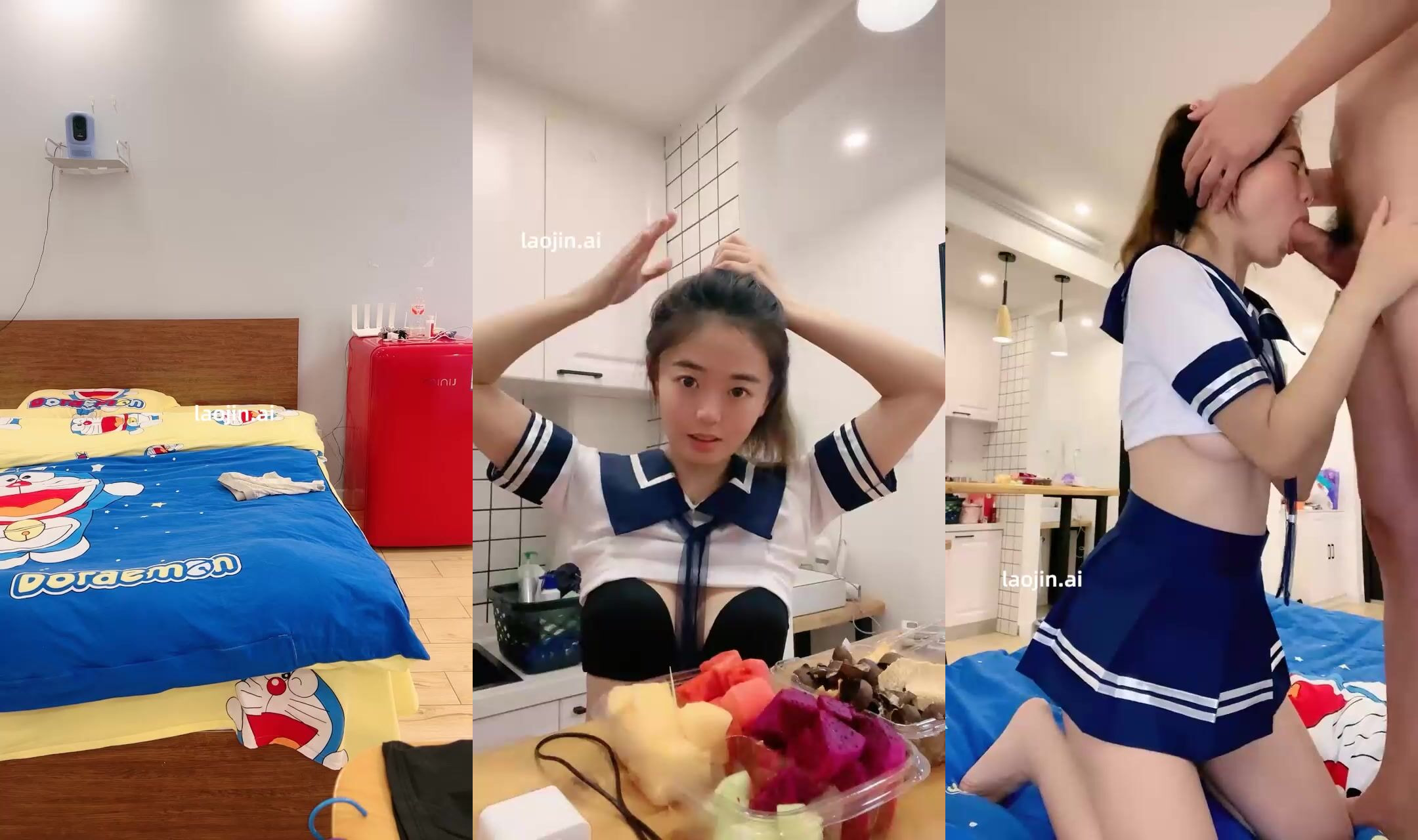 【慾求不滿小少婦】真實良家人妻，兩口子家中做愛，素顏出鏡，很有生活氣息的，漂亮少婦被內射，特寫！