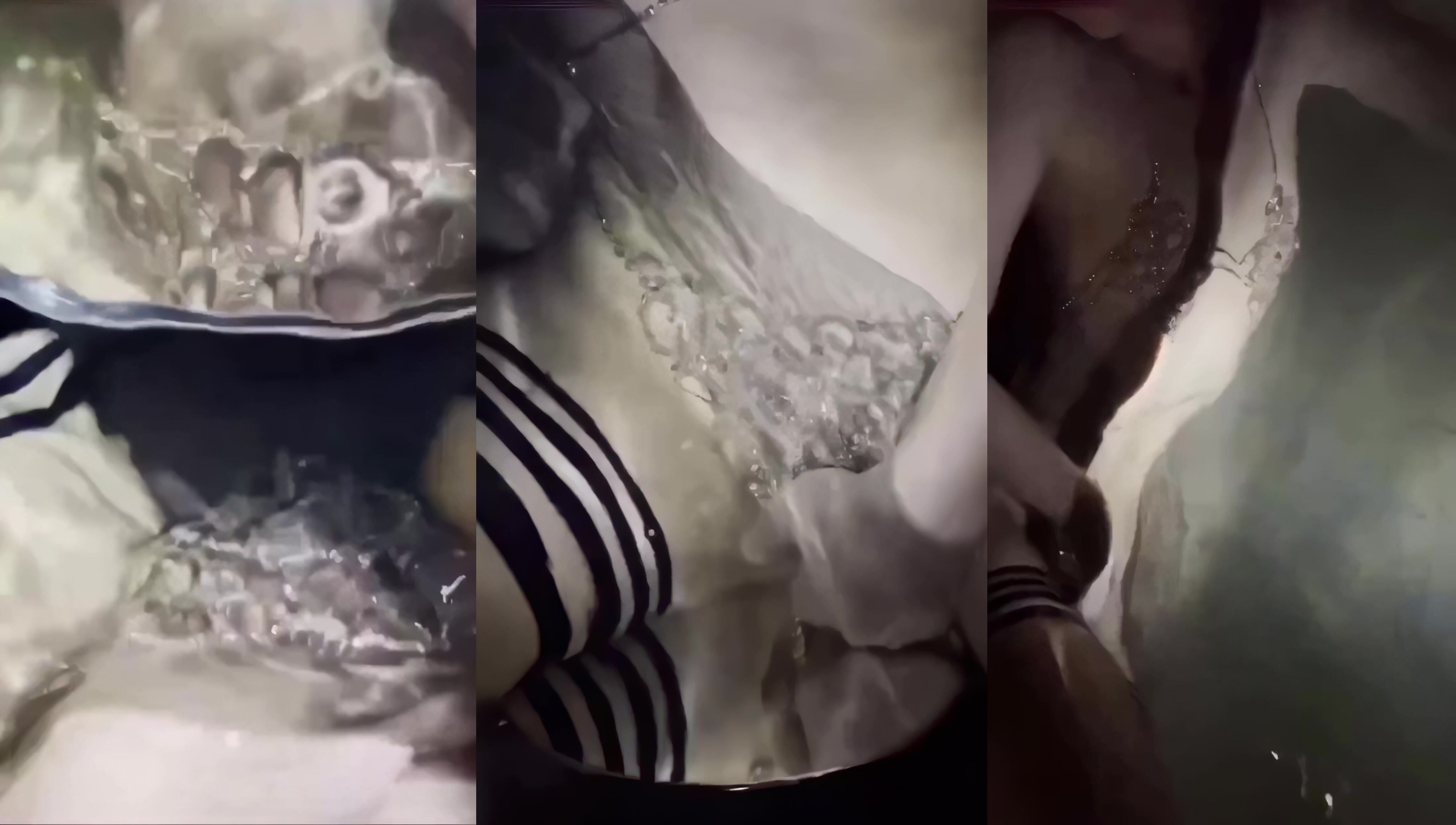 【露出勾引】黑色水晶墜飾寫真阿朱 女神超級性感的寫真博主海釣平臺人前露出釣魚佬面前撅起屁股搔首弄姿模特出身③ 3