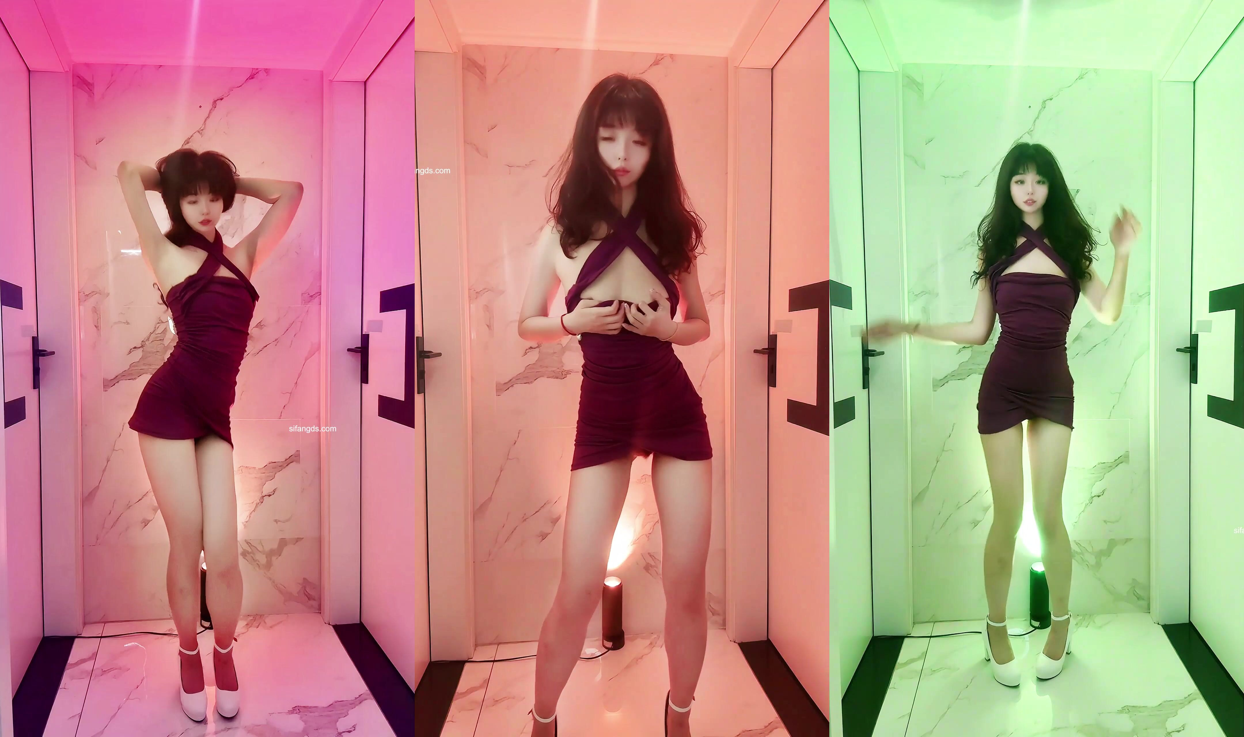 【貝璃珞】極品嫩妹舞啪福利姬最新露臉作品，燒杯安琪拉的才藝表演，褻玩黑絲包臀女主播 (2)