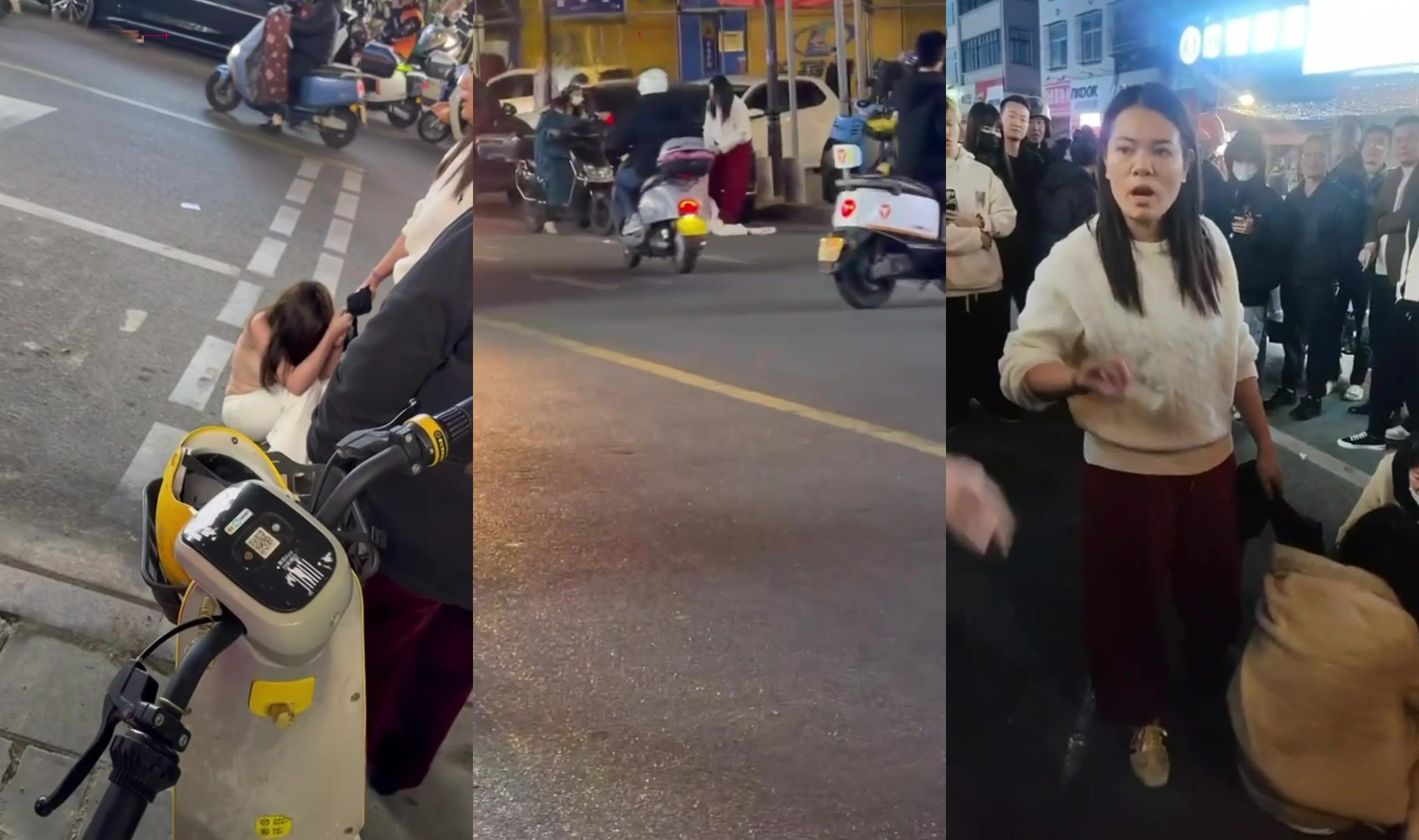 福建平潭硬核抓姦現場風騷小三踢到鐵板慘遭彪悍原配當街扒光雪白美乳一覽無遺！