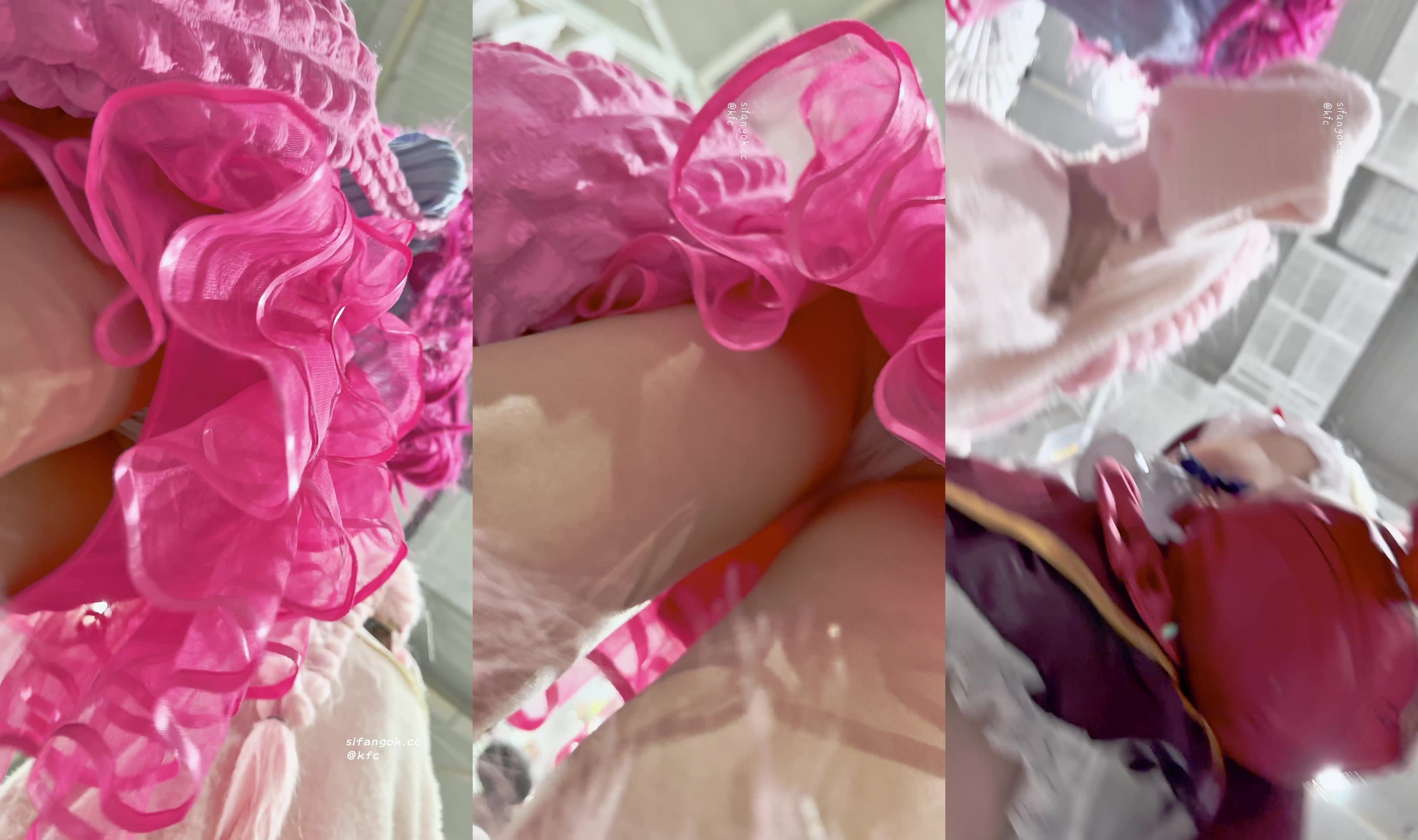 【KFC】可愛蘿莉甜妹COSER逛街大眼睛一看就是美人胚子白內