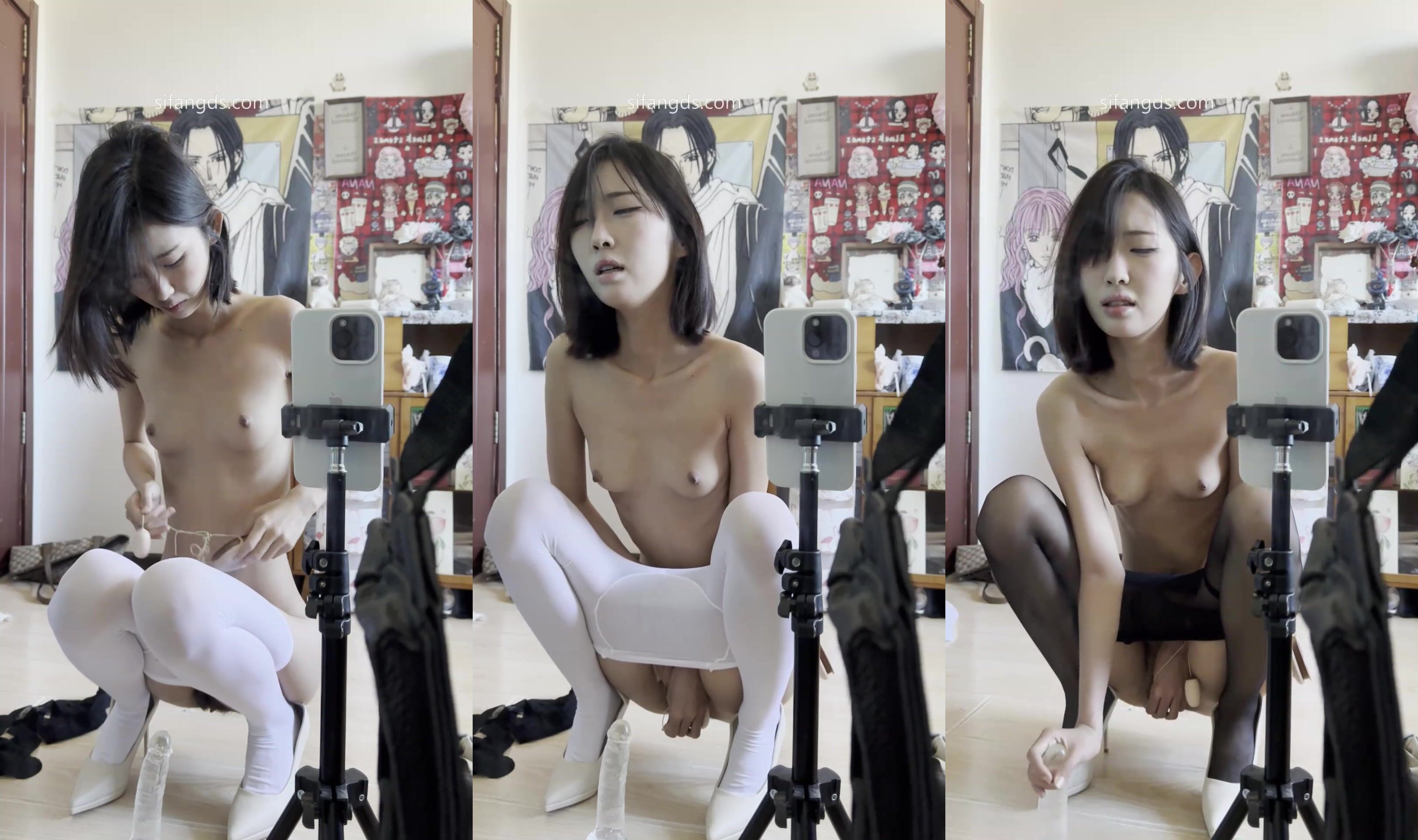 最漂亮的精神小妹S女王小尹模特調教男奴，一邊抽菸一邊扇耳光鞭抽，喂口水，舔腳舔鞋舔絲襪舔屁股，最後讓它張嘴喝尿灌聖水 (3)