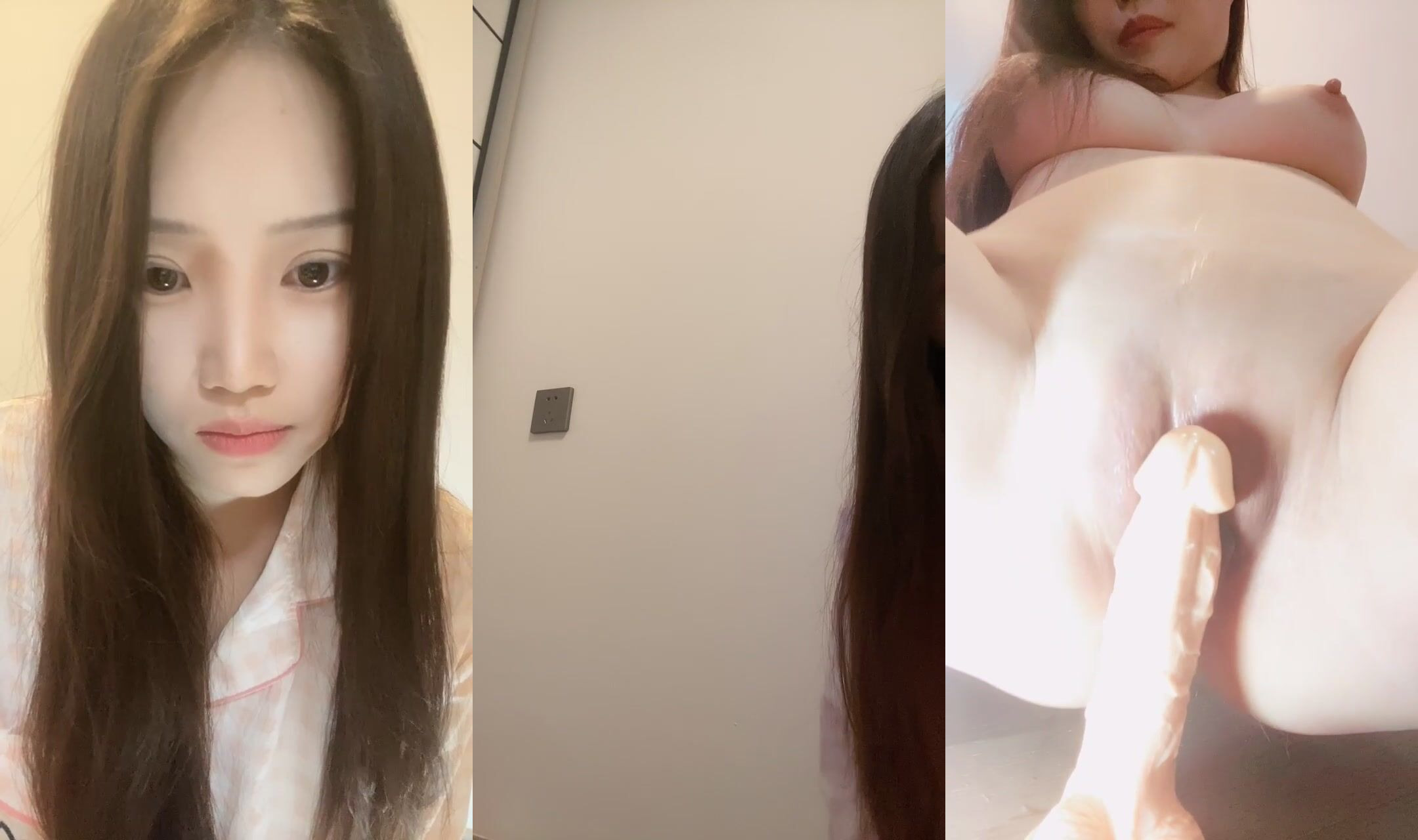 【月亮北北】新品G奶美女白嫩大咪咪臉穴同框道具自慰噴水，無毛飽滿的私密處太誘惑了 (2)