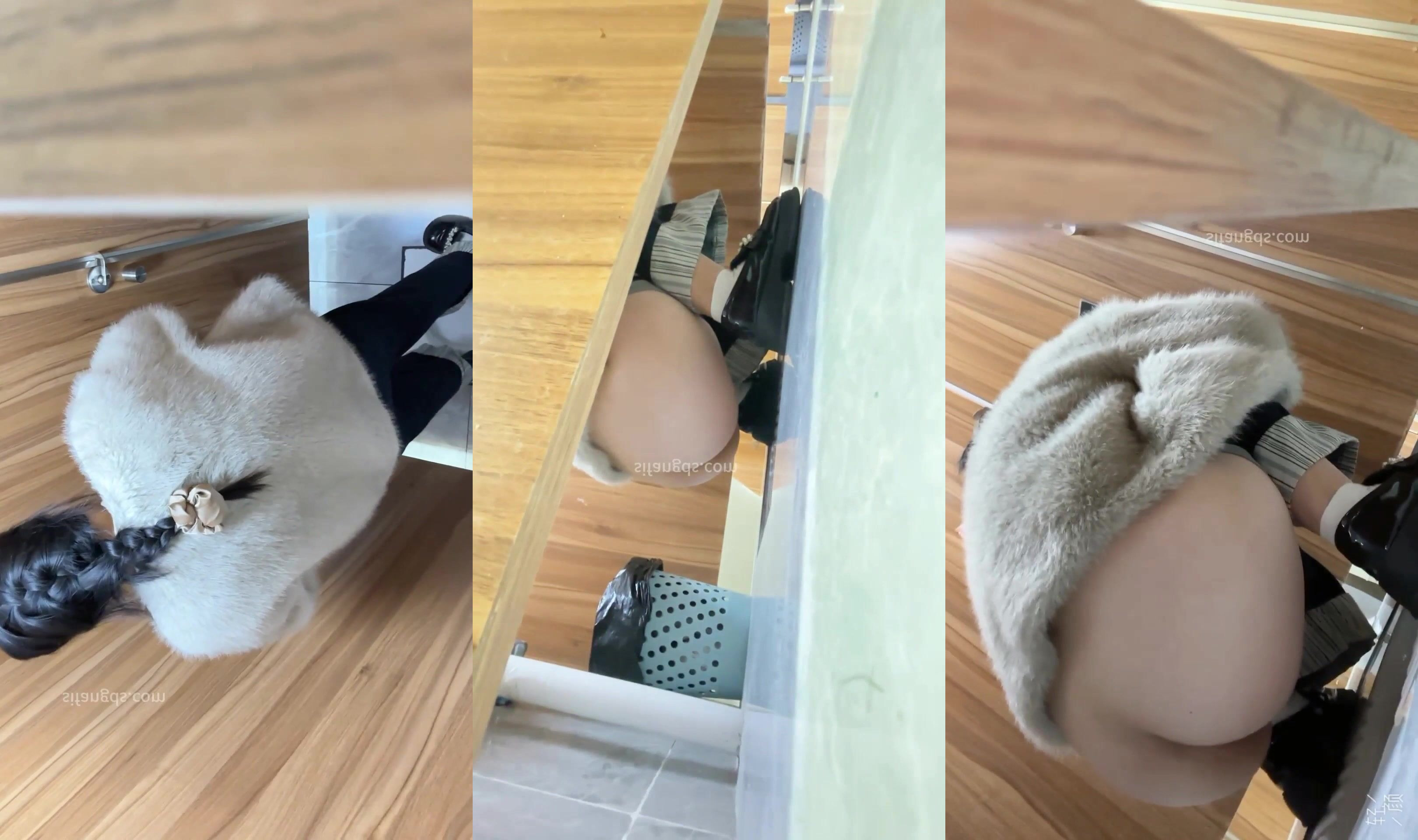 辦公樓女廁近距離偷拍美女同事的極品嫩鮑魚