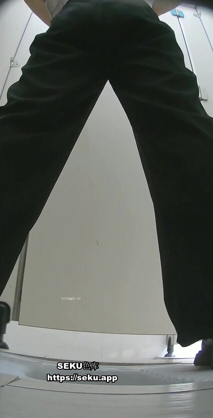 最新流出廁拍大神嚴小開潛入大學女廁後拍前蹲的條紋衫學妹BB正對鏡頭~1
