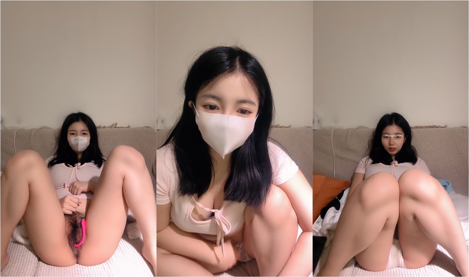 【你的魚寶】G奶大學生，甜美可愛型，家中無人偷偷自慰，毛茸茸的粉穴被玩得慘不忍睹 (1)