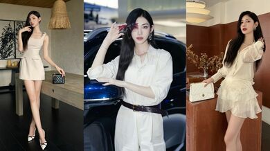 上海氣質車模御姐 周伊娜 與男友激情約會 深喉舔屌口水拉絲 大屌無套爆操白虎嫩穴 淫水氾濫誘人至極！