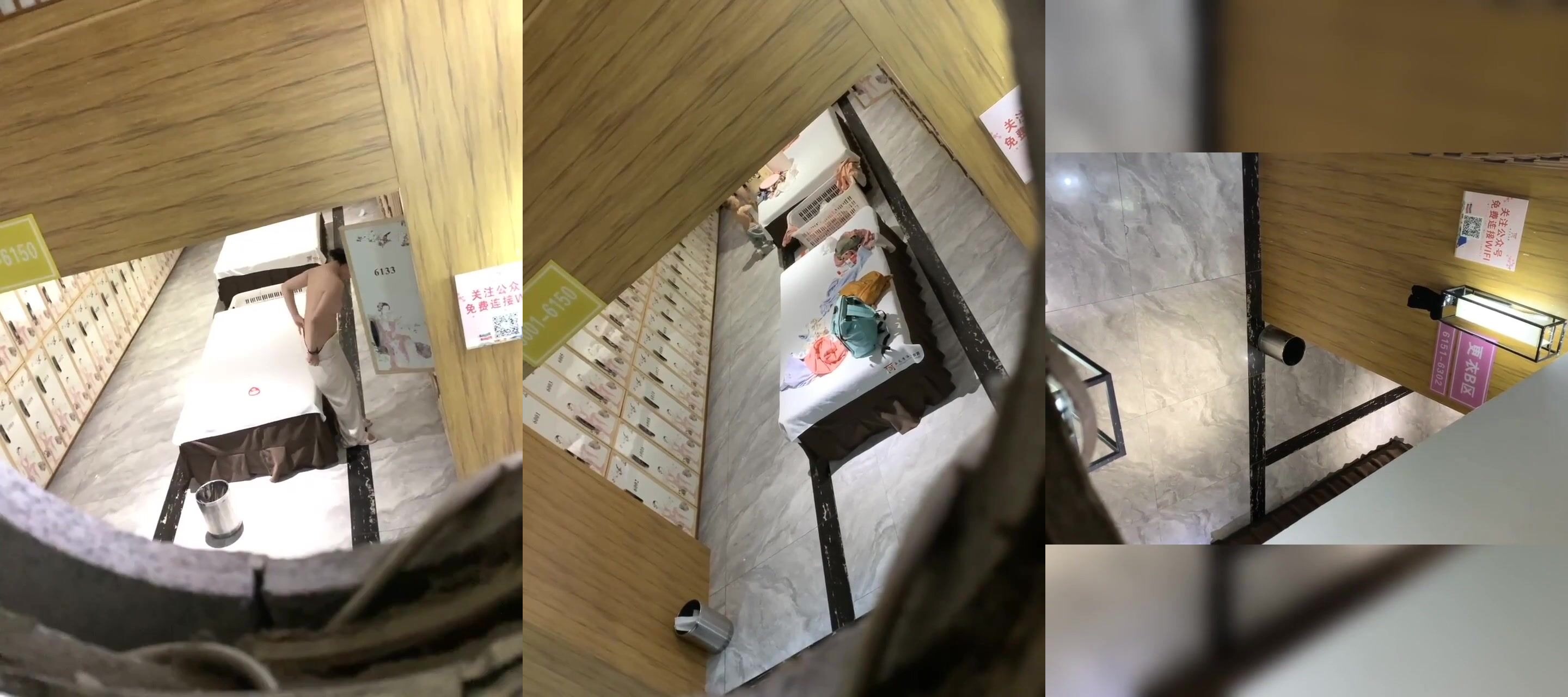 國內某洗浴會所內部員工暗藏通風口偷拍更衣室浴客更衣裸體身材不錯的帶娃寶媽無水印原版