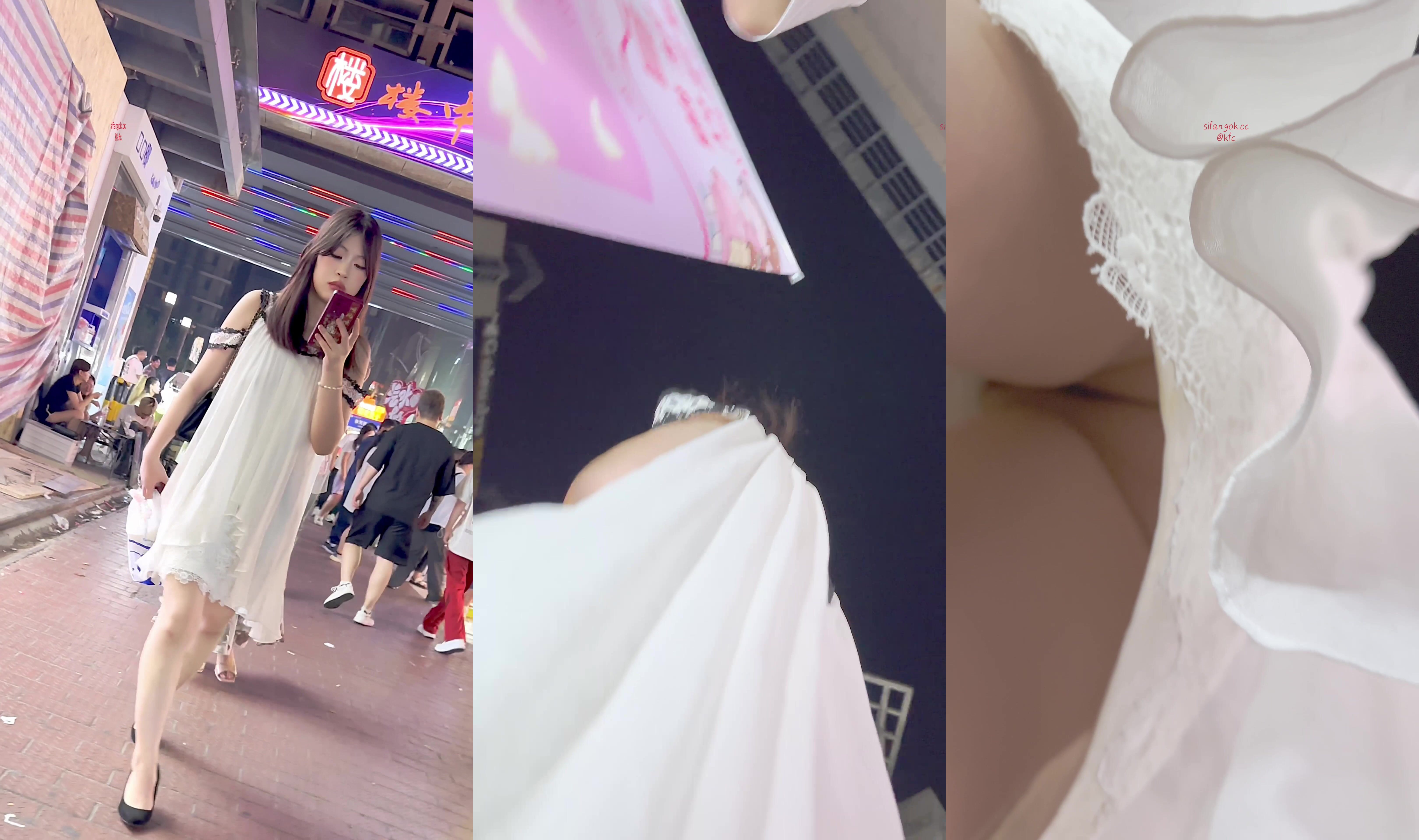 【KFC】高跟靚女警惕性極高站在角落果然只穿了一根線的騷丁