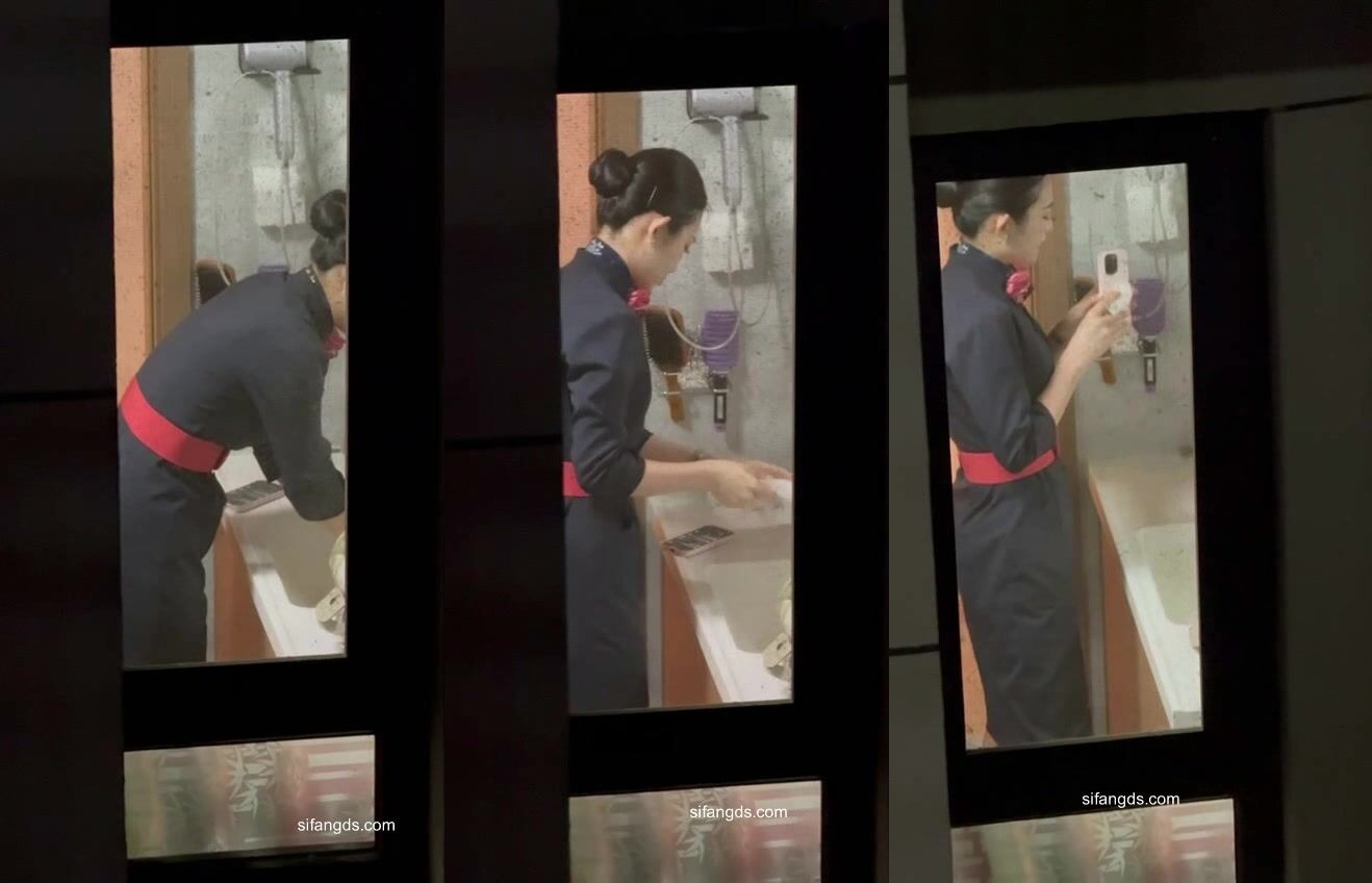 東航馬上脫完關窗了 大神潛入國內某航空公司空姐宿舍窗外愉拍多位空姐日常生活洗澡換衣服