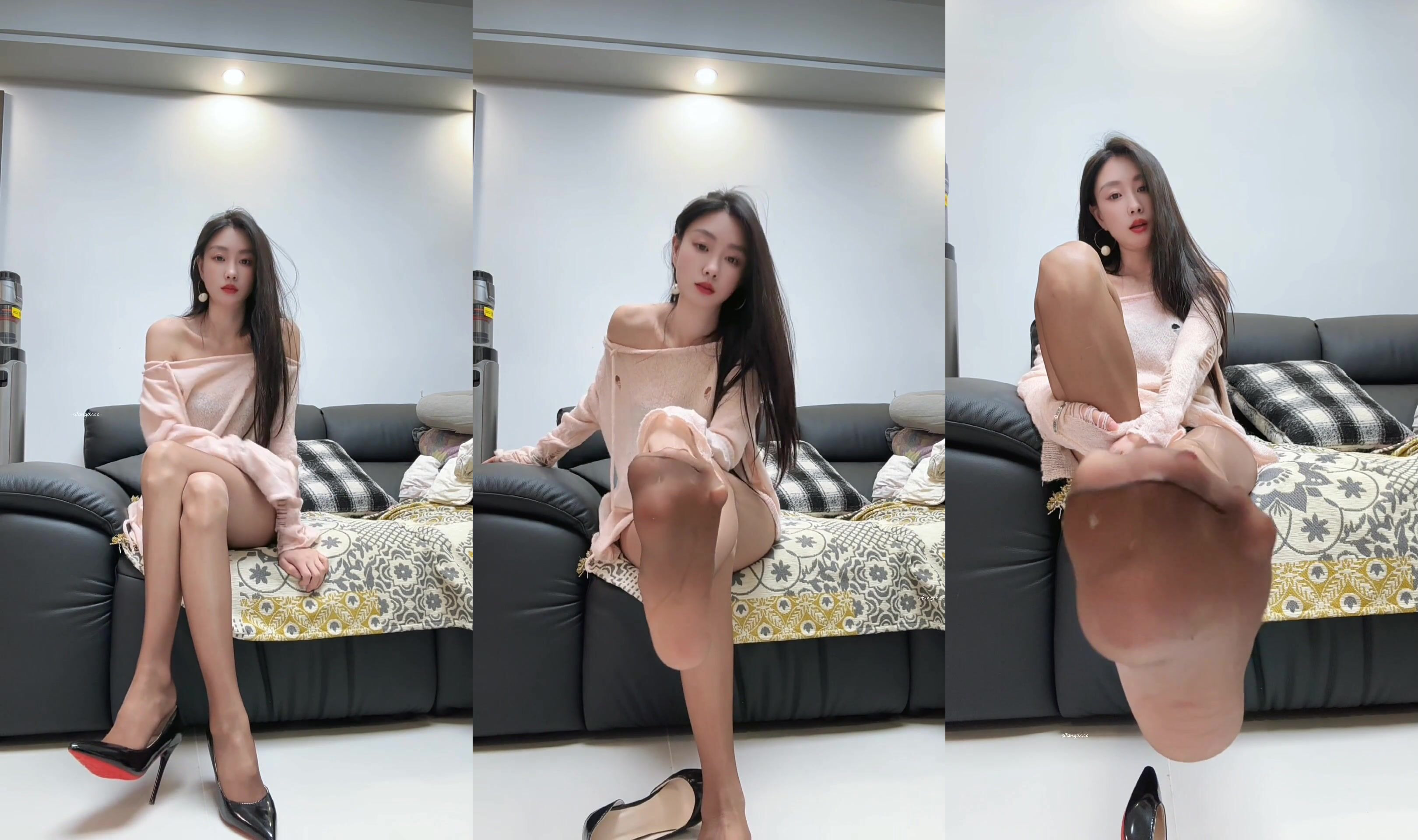 抖音洩密，浙江24歲絲足騷姐【最正的妹】私拍福利，足交啪啪炮擊自慰噴水(8) (11)