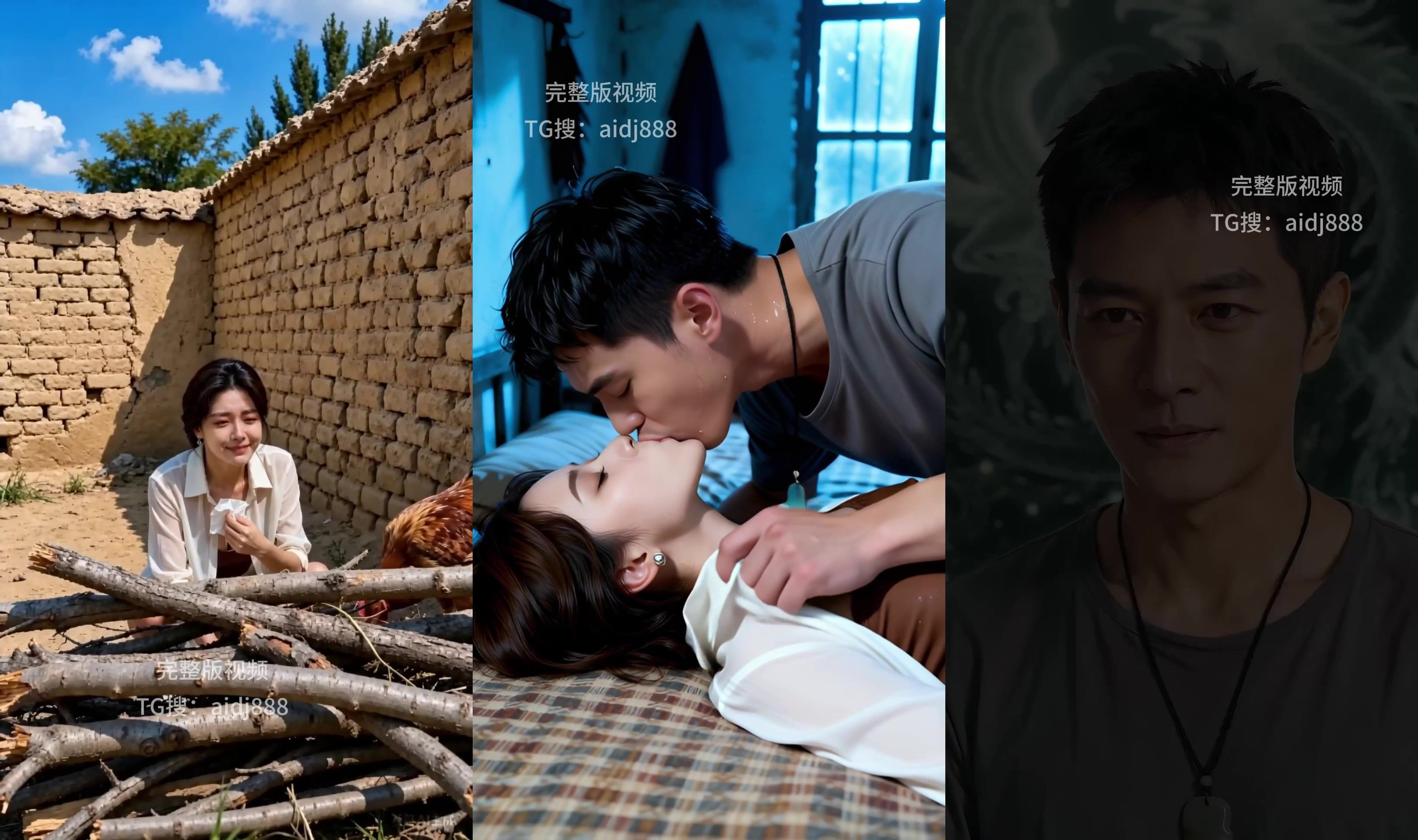【AI魔改短劇】《痴傻少年與寡婦姐合歡》第1-5集寡婦把傻大個帶回家激情不斷！(1)