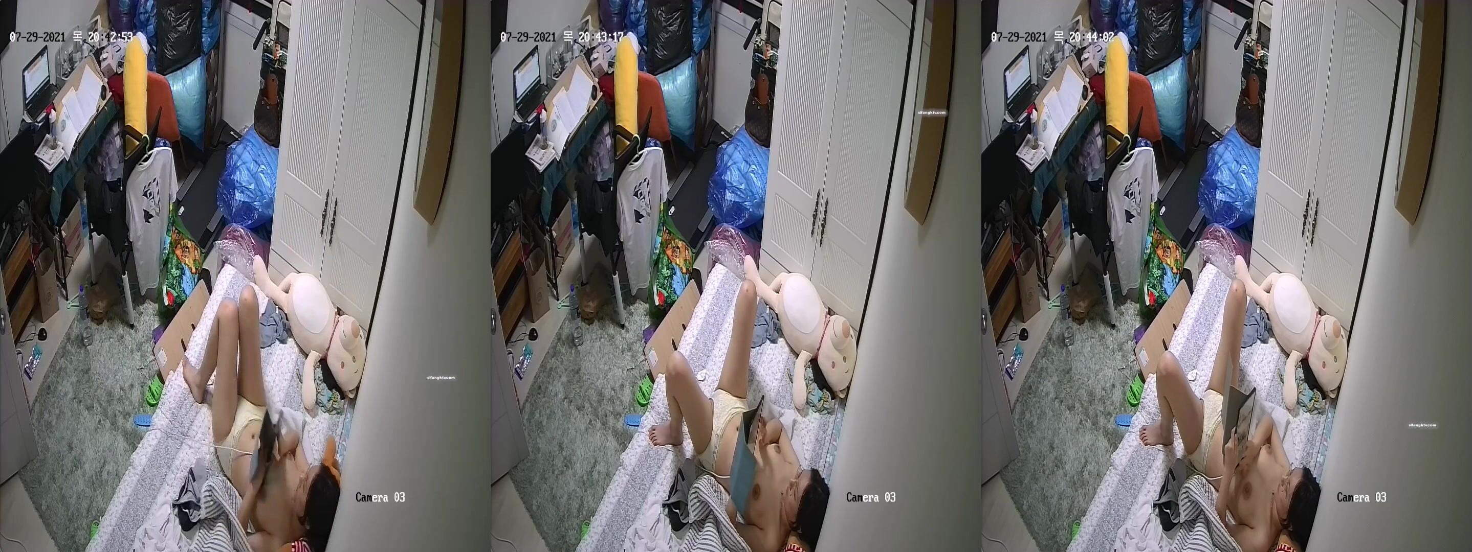 【破解攝像頭】各類家庭換衣女大學生宿舍日常生活7V (2)