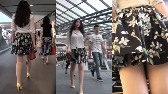 國內街頭偷拍 不穿內褲的美女裙底