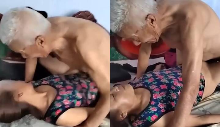 80歲大爺寶刀未老，活到老日到老，大爺身材雖瘦弱卻熱情不減，幹的老伴在身下呻吟連連 ！