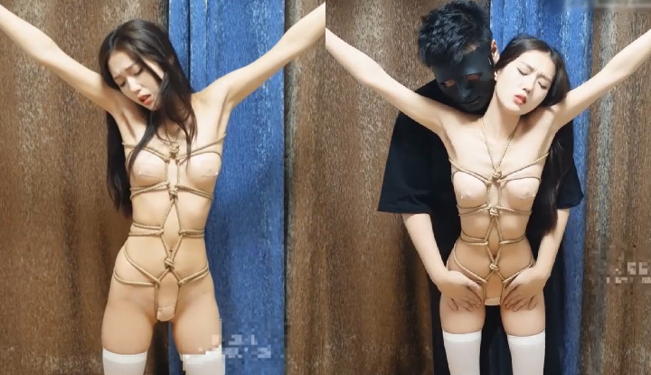 頂級模特福利姬 靈靈 SM調教新作 學渣男生報復清純女老師 迷暈繩敷捆綁 打樁花式爆操 瘋狂凌虐小穴！